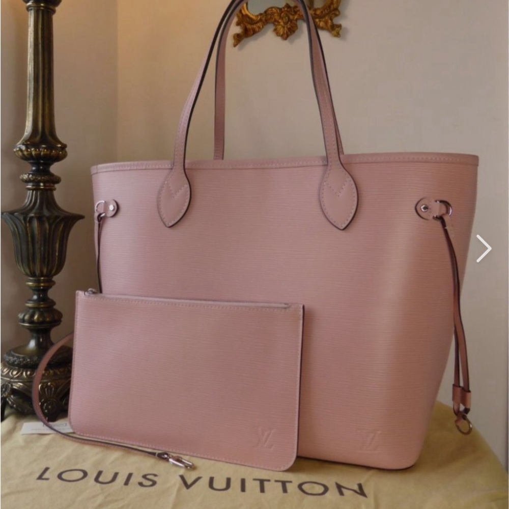 Louis Vuitton Rose Ballerine Epi Leather Neverfull